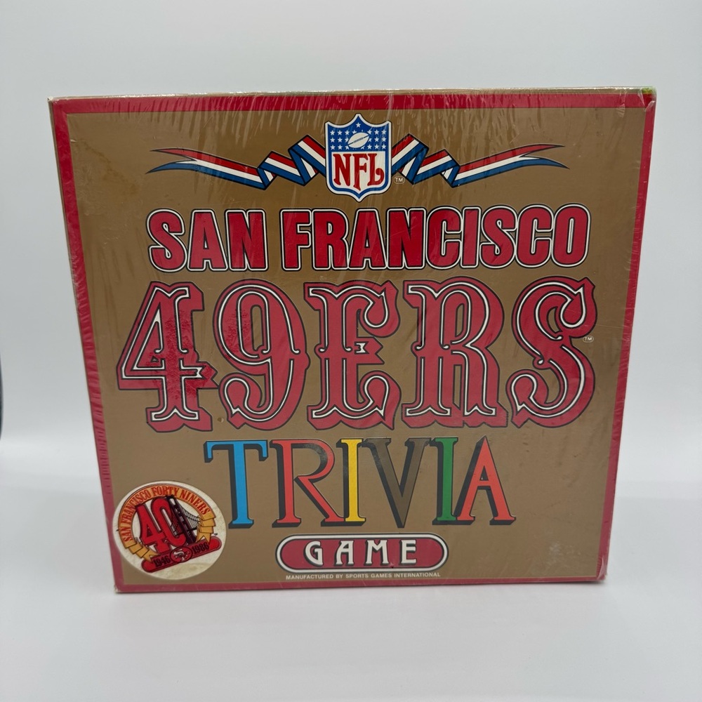 1986 SAN FRANCISCO 49ers NFL TRIVIA GAME by SPORTS GAMES INTERNATIONAL New